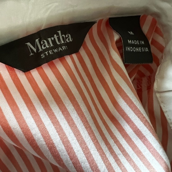 New MARTHA STEWART STRIPED BLOUSE - MEDIUM - Picture 4 of 5